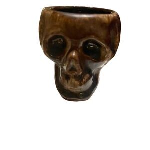 Pair of Vintage skull  glass shot glass